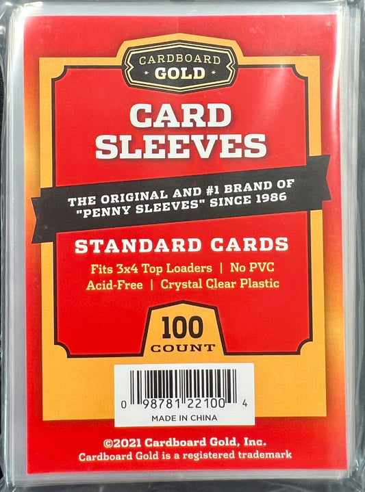 Cardboard Gold Car Sleeves 100 pack